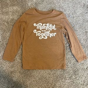 Cat & jack thanksgiving long sleeve shirt